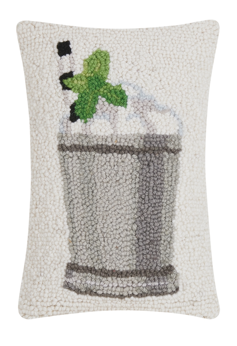 30GY1399C12OB 8 x 12 in. Mint Julep Poly Fill Hook Pillow, Multi Color