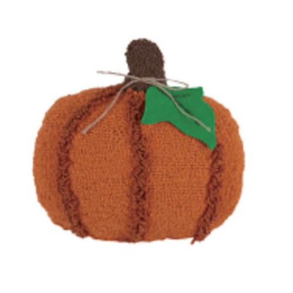 31GY1759C12SQ 12 x 12 in. David Price Shaped Pumpkin with Leaf Hook Pillow, Multi Color