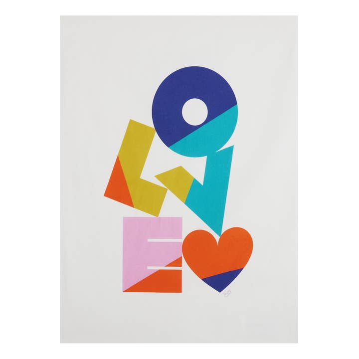 Picture of Peking Handicraft 04EO229C 18 x 25 in. Love Kitchen Towel, Multi Color 