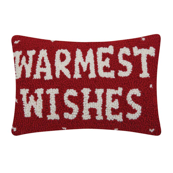 31AV205C12OB 8 x 12 in. Warmest Wishes Poly Fill Hook Pillow, Multi Color