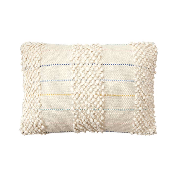 24SHV19C20OB 12 x 20 in. Baubles Poly Fill Hook Pillow, Multi Color