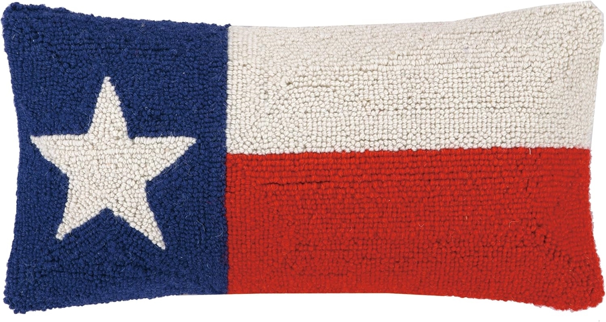 30HRS654C18OB 9 x 18 in. Texas State Flag Hook Poly Fill Pillow, Multi Color