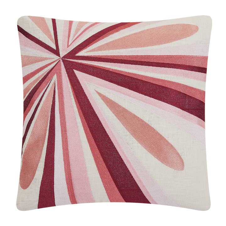 24TT208C20SQ 20 x 20 in. Shante Persimmon Embroidered Down Filled Pillow, Multi Color
