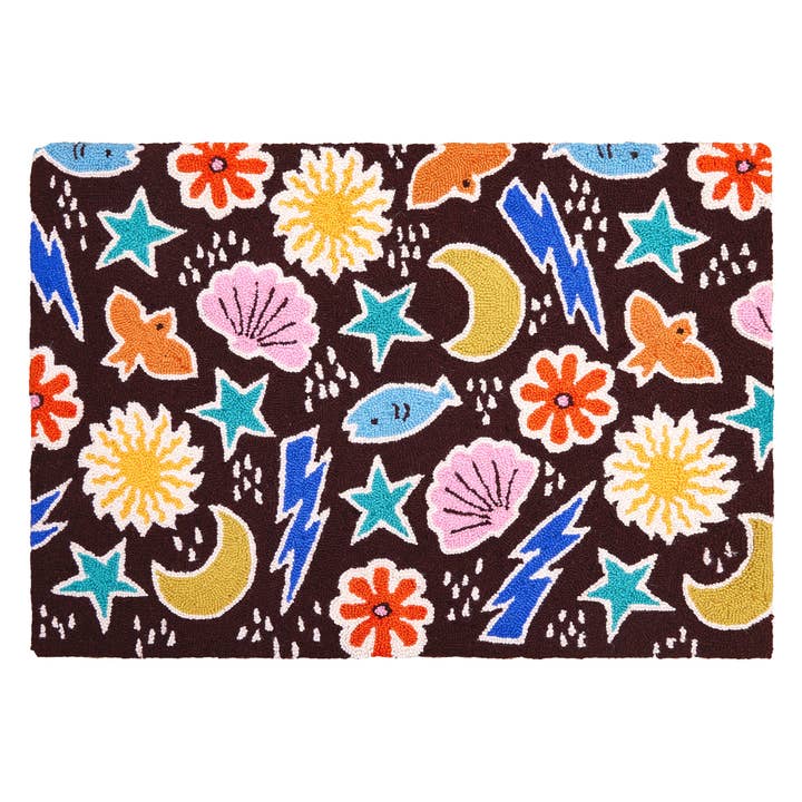 30EO234C03 2 x 3 ft. Worldly Wonders Hook Area Rug, Multi Color