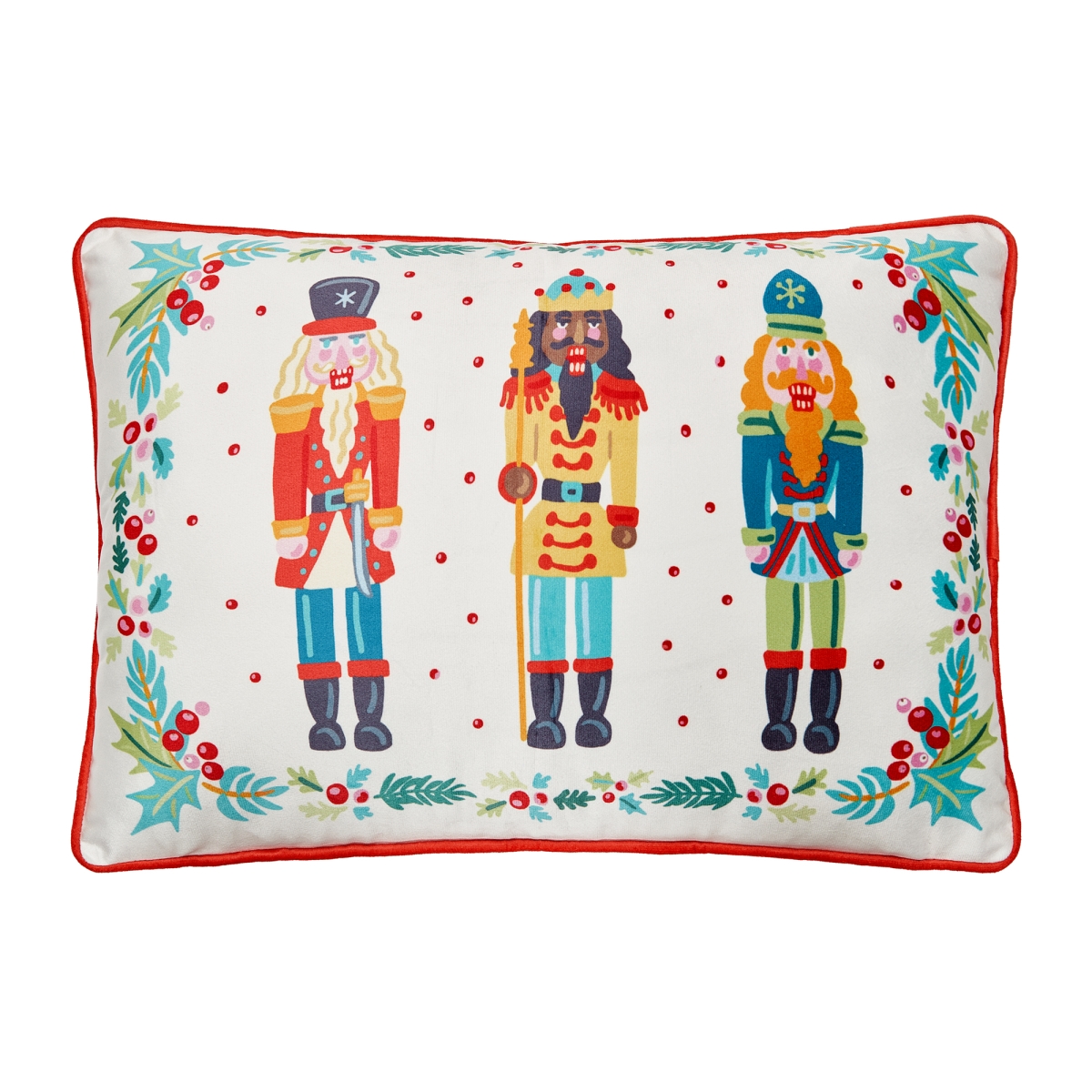 31AS86C20OB 14 x 20 in. Nutcrackers Printed Poly Fill Pillow, Multi Color