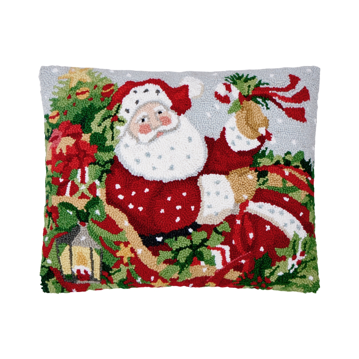 31SW325C20OB 16 x 20 in. Santa In Sleigh Poly Fill Hook Pillow, Multi Color