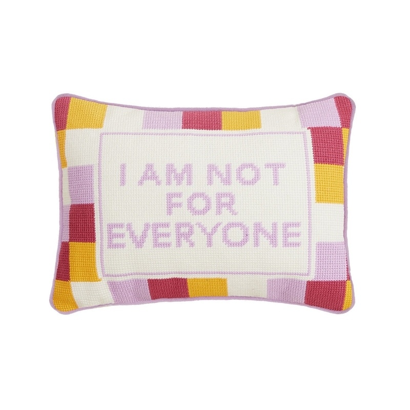 10 x 14 in. Not for Everyone Embroidered Needlepoint Pillow, Multi Color