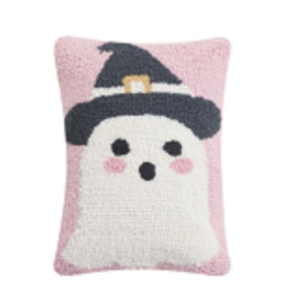 31AV208C12OB 8 x 12 in. David Price Ghost Witch Poly Fill Hook Pillow, Multi Color