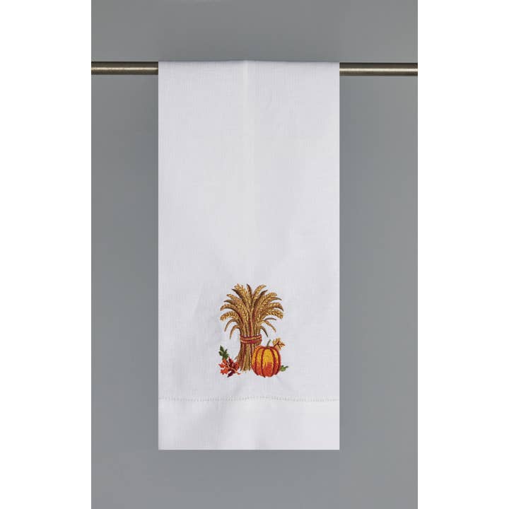 04GY1804WC 14 x 22 in. Harvest Wheat Embroidered Guest Towel, Multi Color
