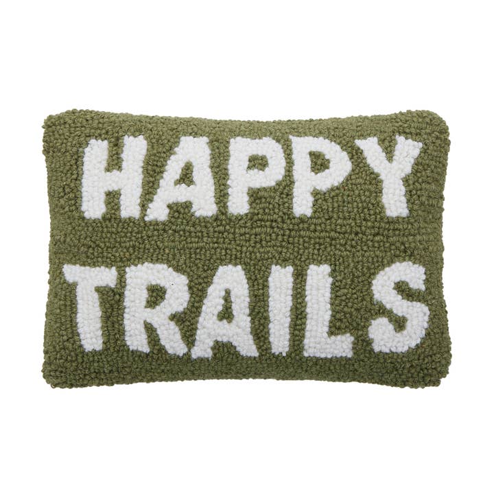 30AV513C12OB 8 x 12 in. Happy Trails Poly Fill Hook Pillow, Multi Color