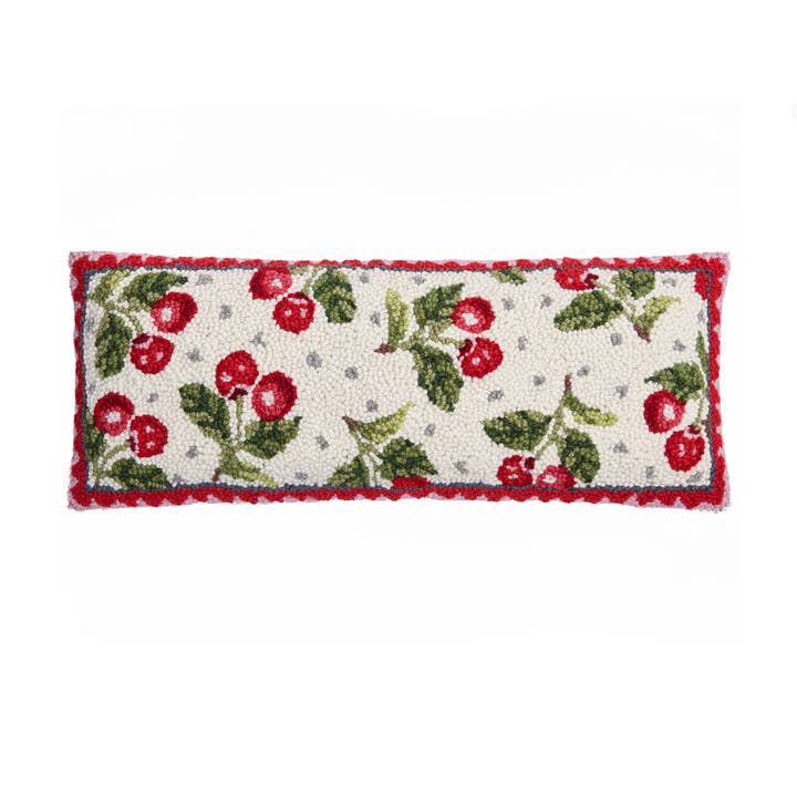 30SN368C20OB 8 x 20 in. Sweet Cherry Poly Fill Hook Pillow, Multi Color