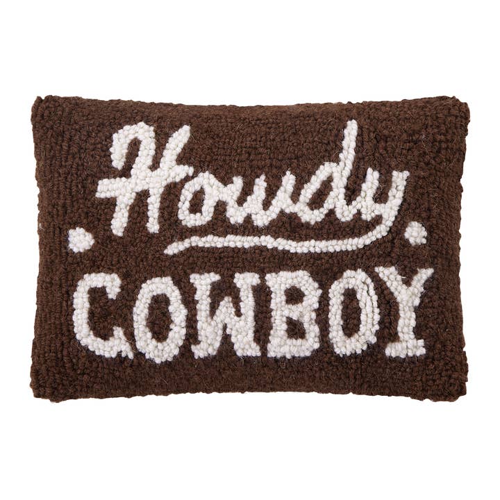 Picture of Peking Handicraft 30AV675C12OB 8 x 12 in. Howdy Cowboy Poly Fill Hook Pillow&#44; Multi Color - Pack of 3