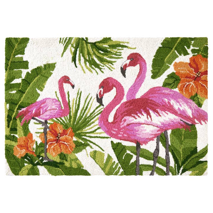 30SER640C03 2 x 3 ft. Flamingo Tropics Hook Area Rug, Multi Color