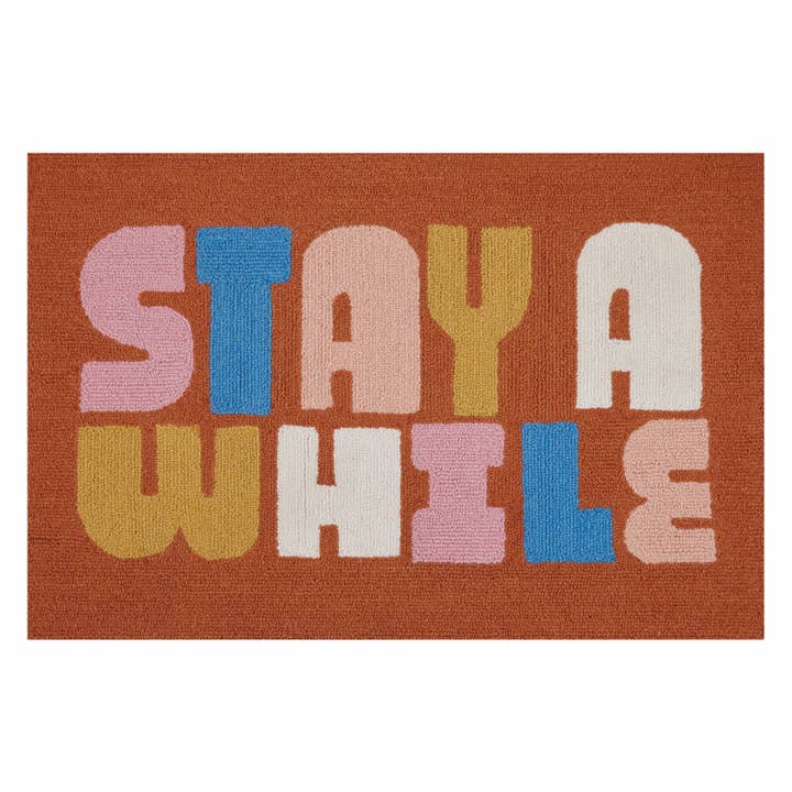 Picture of Peking Handicraft 30APS162C03 2 x 3 ft. Stay A While Hook Area Rug&#44; Multi Color