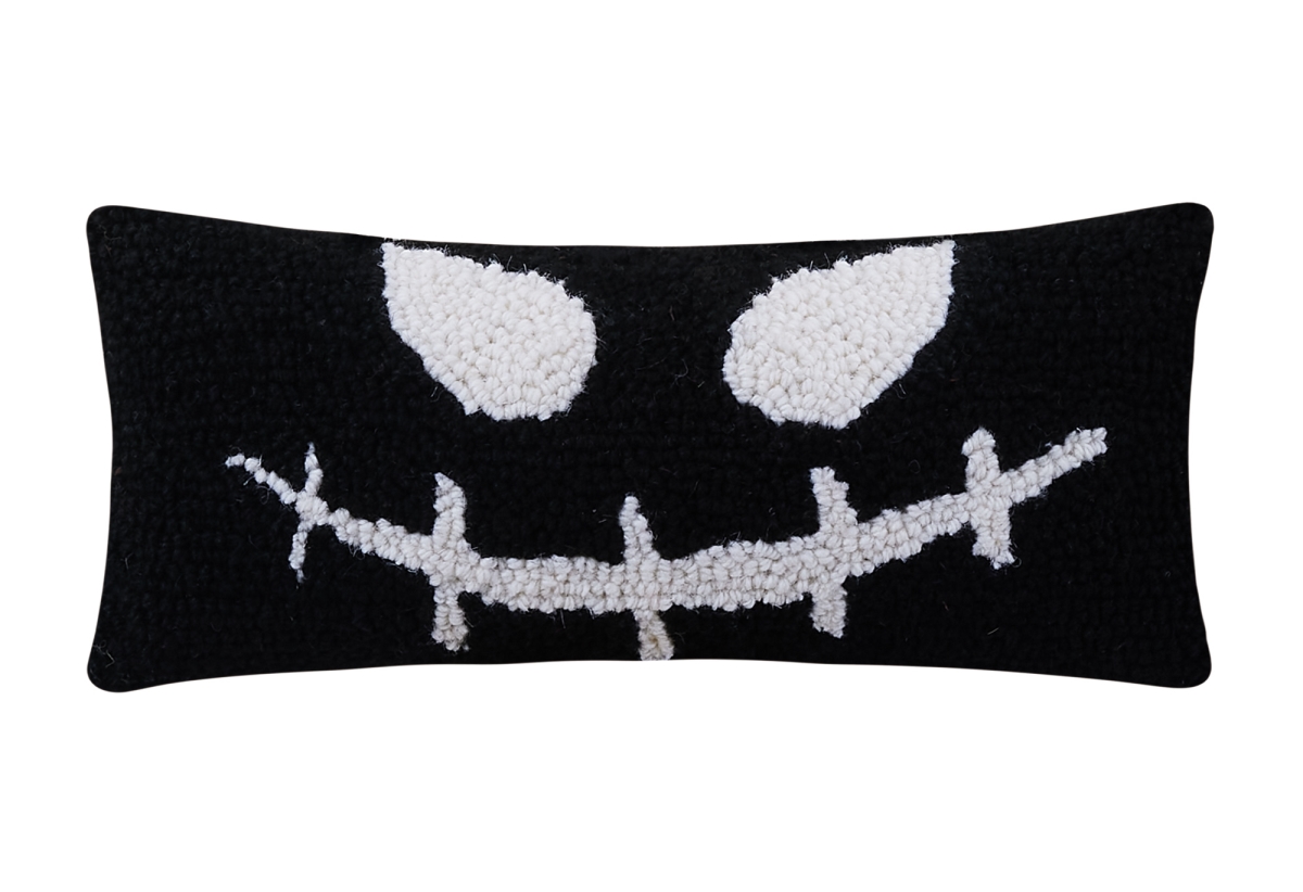 31AV90C05OB 12 x 5 in. Halloween Scary Face Blown In Fill Hook Pillow, Multi Color