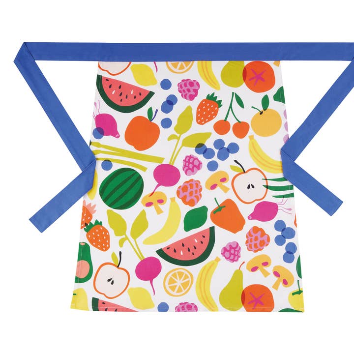 Picture of Peking Handicraft 02APS177HC 24 x 28 in. Fruit Market Half Apron, Multi Color 