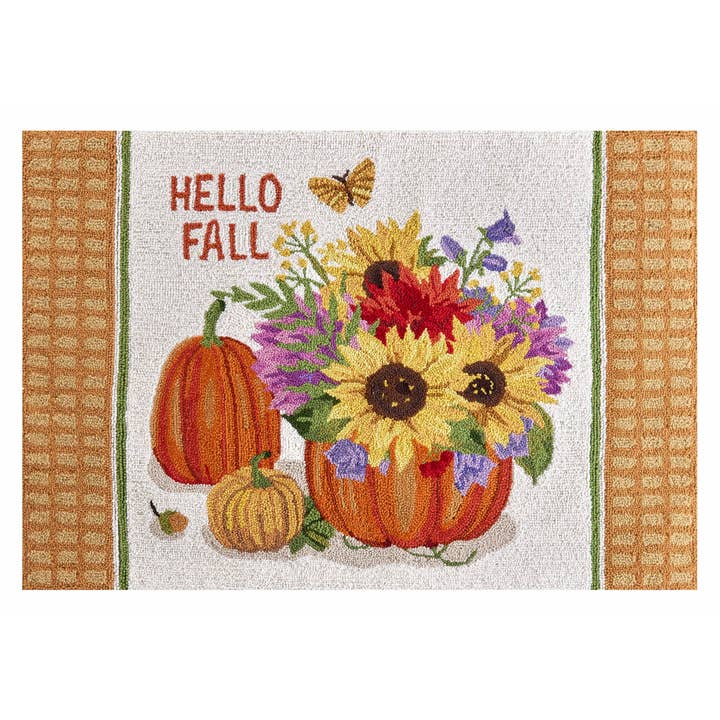 31SNX73C40 27 x 40 in. Fall Blessing Hook Area Rug, Multi Color