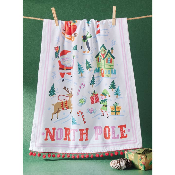Picture of Peking Handicraft 04AS73WC 18 x 25 in. North Pole Kitchen Towel, Multi Color 