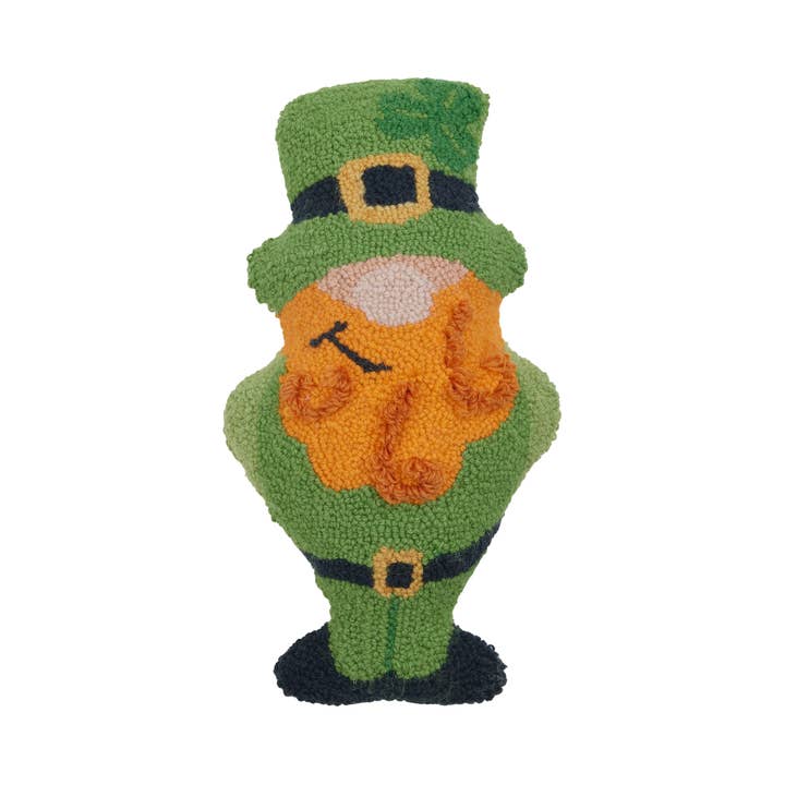Peking Handicraft Leprechaun Shamrock Hook Pillow
