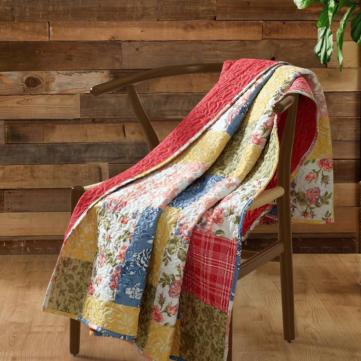 21PHC13924C5060 50 x 60 in. Farmhouse Floral Throw Blanket, Multi Color
