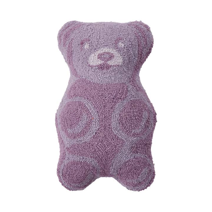 30AV526C18OB 12 x 18 in. Gummy Bear Shaped Blown in Filler Hook Pillow, Multi Color