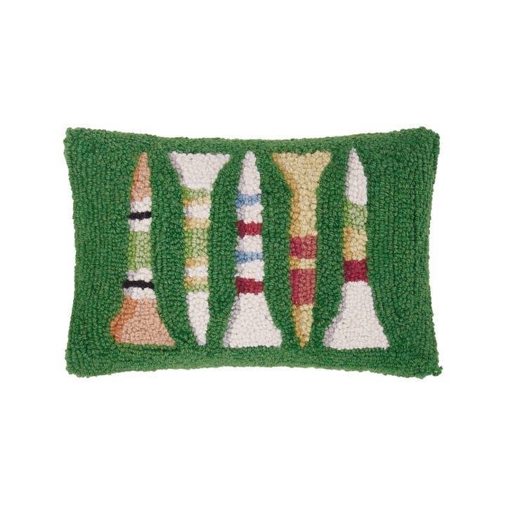 30GY2624C12OB 8 x 12 in. Golf Tees Hook Pillow, Multi Color