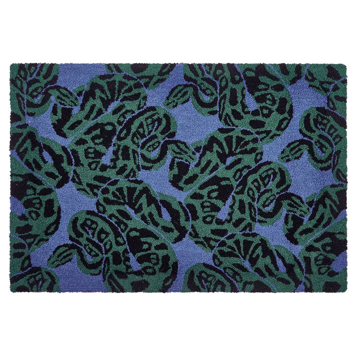 30TAC64C03 2 x 3 ft. Snake Eyes Hook Area Rug, Multi Color