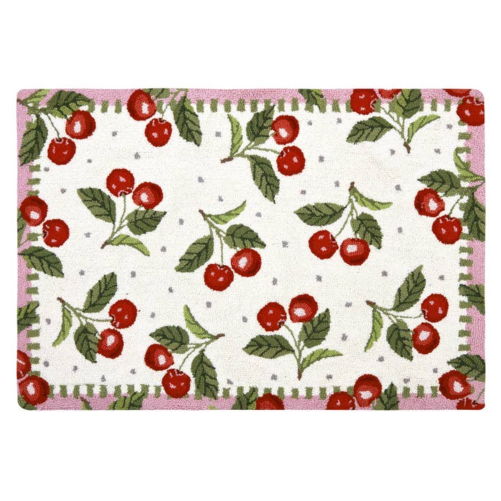 30SN365C40 27 x 40 in. Sweet Cherry Hook Area Rug, Multi Color
