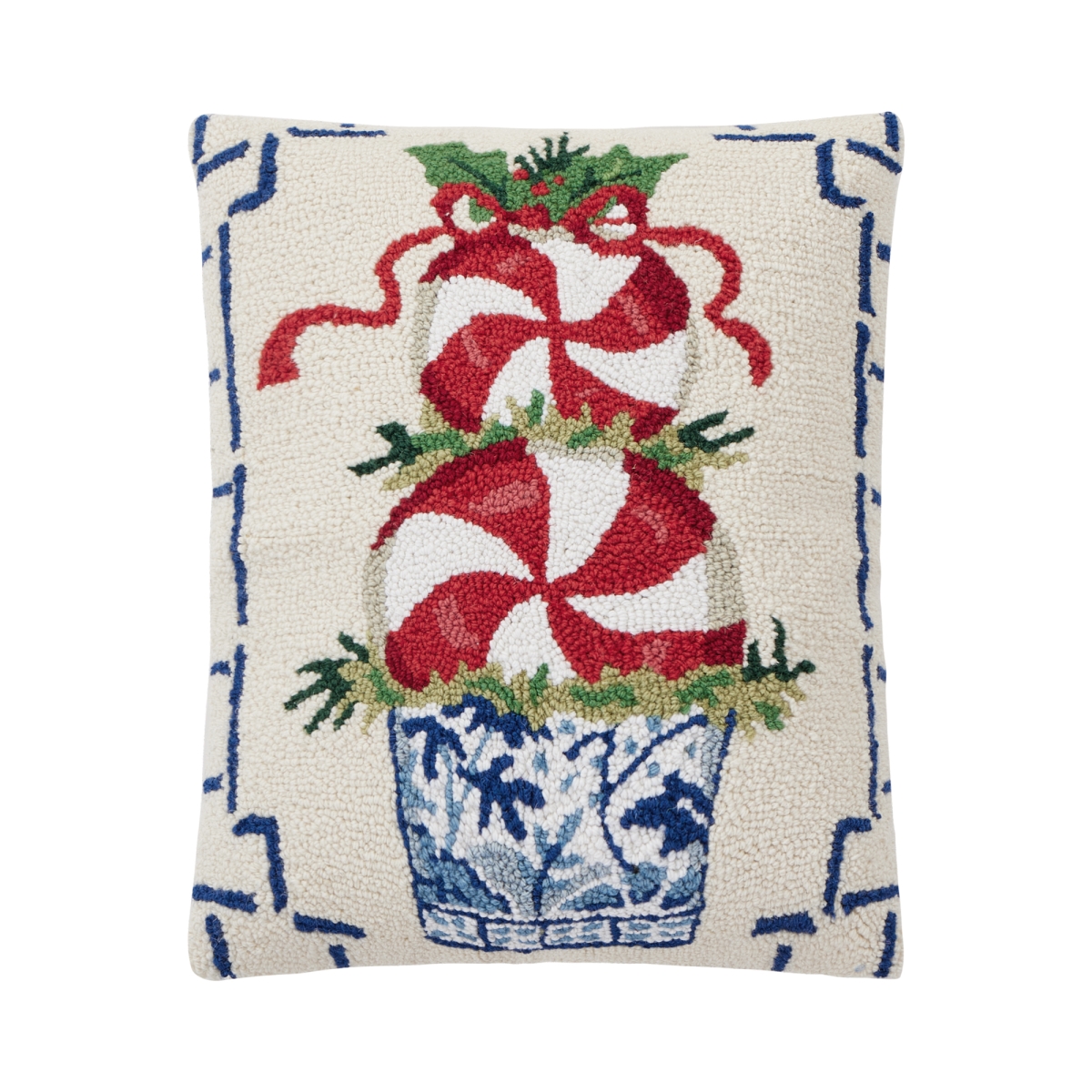 31SJM11015C20OB 16 x 20 in. Chinoiserie Candy Poly Fill Hook Pillow, Multi Color