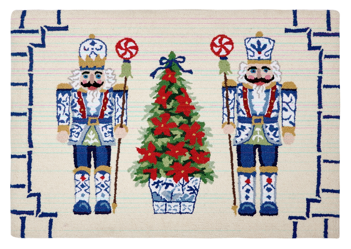 31SJM11178C40 27 x 40 in. Chinoiserie Nutcrackers Hook Area Rug, Multi Color