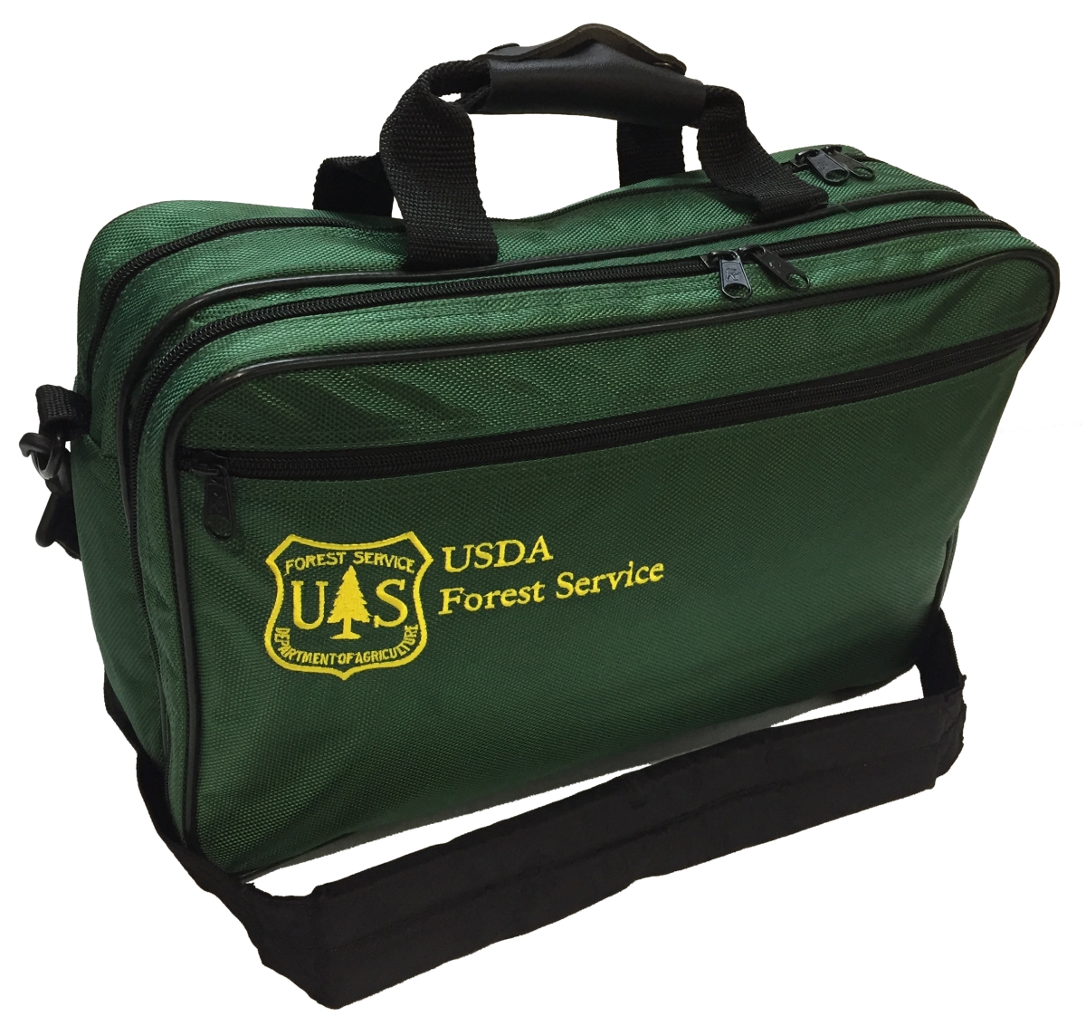 Brief Case & Laptop Case with US Forest Service Logo, Green