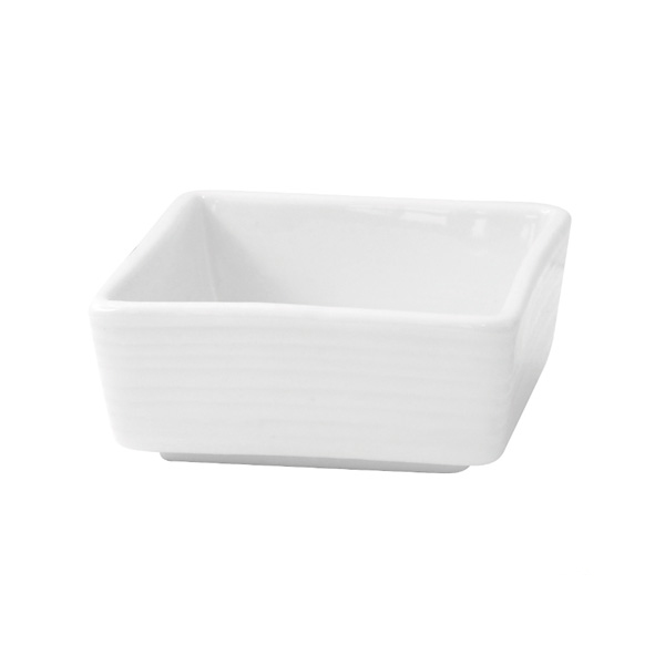 Picture of Packnwood 210MBPCUB7 2 oz Mini White Square Porcelain Sauce Dish