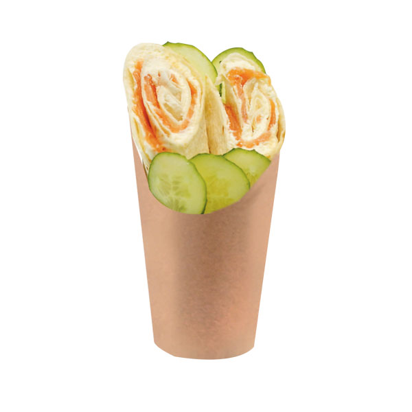 Kraft Wrap Cup - Brown - 5.5 oz - Grease Resistant & Biodegradable
