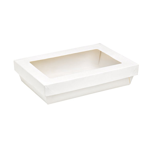 210KARECWH2215 White & Brown Rectangular Kray Box