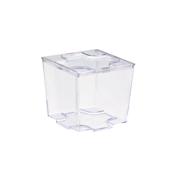 2 oz Clear Cubic Mini Dish - 1.96 x 1.96 x 1.77 in.
