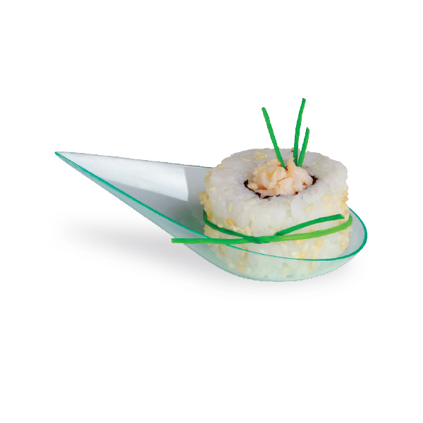 0.25 oz Vaia Clear Green Drop Dish - 4 x 1.9 x 1 in.