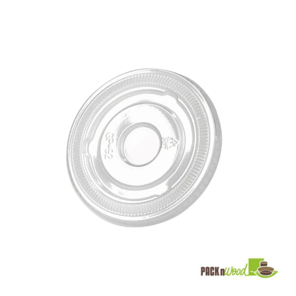 Flat PET Lid for 210POC151N & 210POB151 - Clear - 80mm