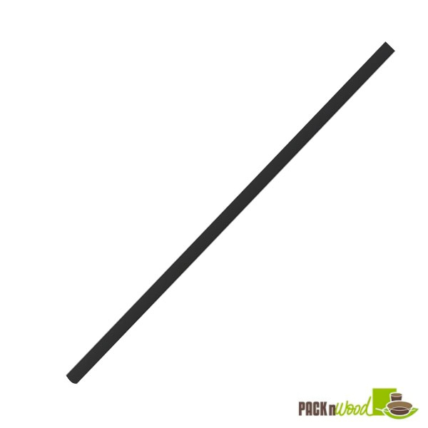 Picture of Packnwood 210CHP19FBLK 7.75 in. All Black Paper Straw