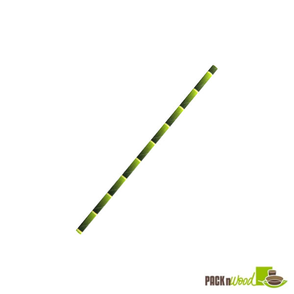 Picture of Packnwood 210CHP14BBT 5.7 in. Bamboo Print Paper Straw - Unwrapped
