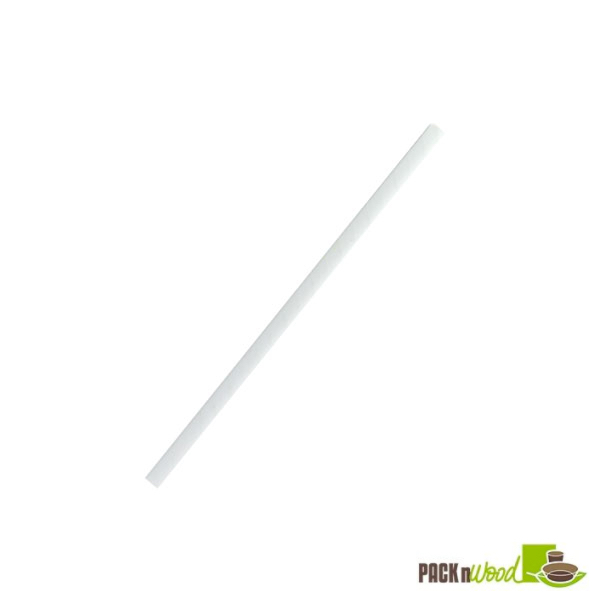 Picture of Packnwood 210CHP14WH 5.7 in. All White Unwrapped Straw