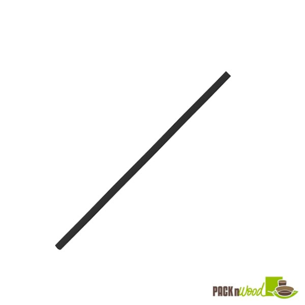 Picture of Packnwood 210CHP14FBLK 5.7 in. All Black Unwrapped Straw