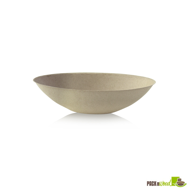 210BCHIC750BR 24 oz Bio N Chic Brown Oval Sugarcane Bowl - 8.6 x 5.5 in.