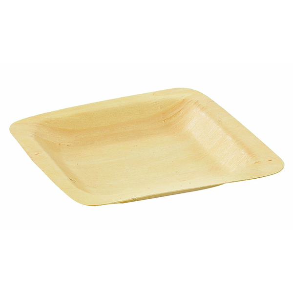 Scandinavia Square Wooden Plate - 4.5 x 4.5 x 0.5 in.