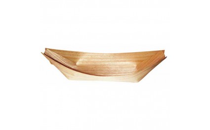 5 oz Medium Wooden Boats - 6.5 x 3.5 x 1.4 in.