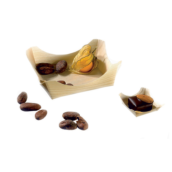 1 oz Pin Up Wooden Square Plate - 2.3 x 2.3 in.