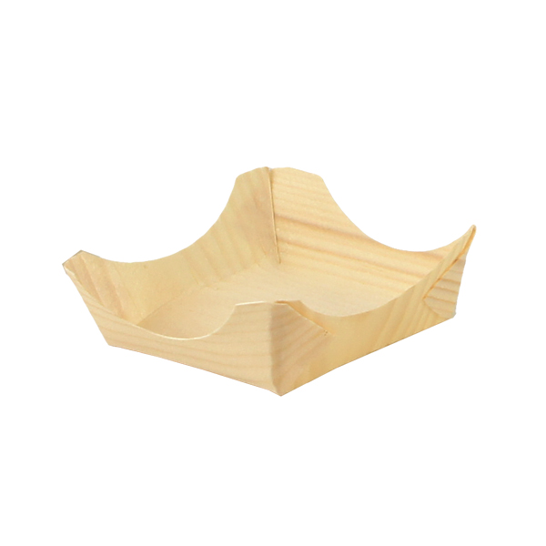 Pin Up Wooden Square Plate - 2 oz 3.5 x 3.5 in.