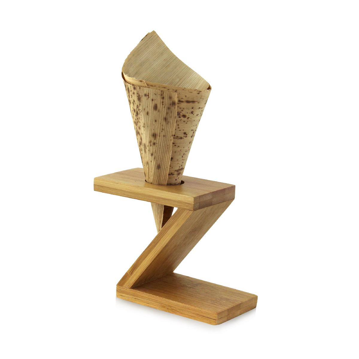 Picture of Packnwood 210SBAM1Z Single Bamboo Cone Holder Z Shaped - 3.5 x 2.5 in.