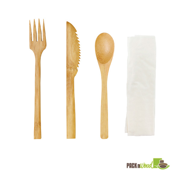 210CVBAK4K 6.3 in. Bamboo Cutlery Kit - 4 Piece