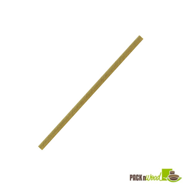 Picture of Packnwood 210CHP14KR 5.7 in. Full Kraft Straw Unwrapped - 3000 Piece