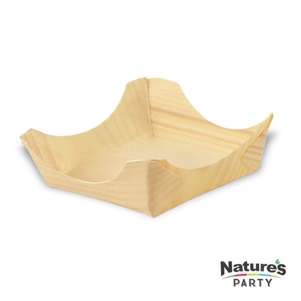 8NPBBWAVE Wave Sugarcane Dish, White